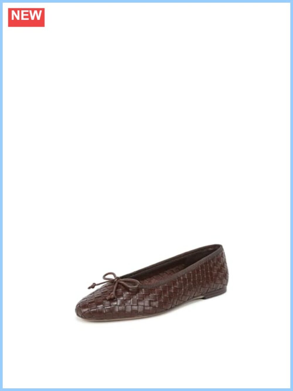 Woven Leather Square Toe Ballet Flats Slip-On Casual Shoes